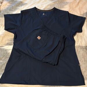 Carhartt Navy Blue Scrub Set